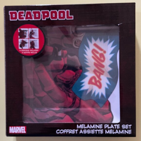 Deadpool plate set with 4 different designs - Picture 8 of 8